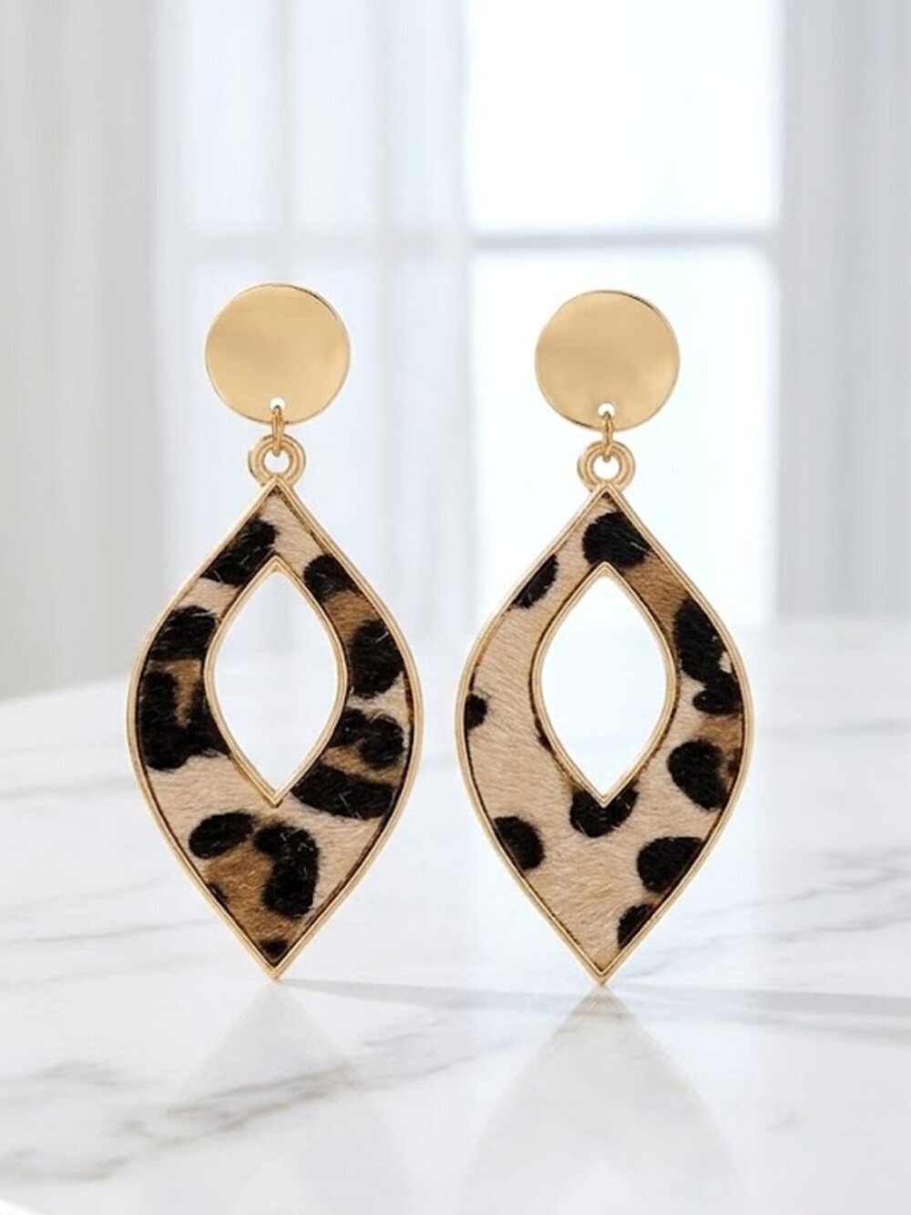 Leopard Print Dangle Fashion Earrings